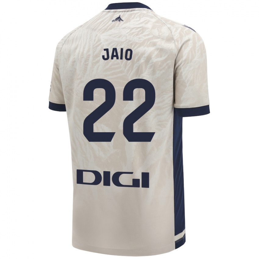 Niño Camiseta Jaione Larraiotz Senosiain #22 Gris Claro 2ª Equipación 2024/25 La Camisa