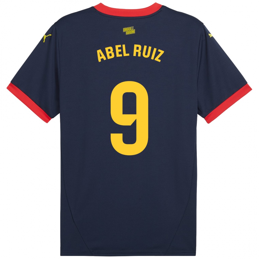 Niño Camiseta Abel Ruiz #9 Azul Marino Rojo 2ª Equipación 2024/25 La Camisa