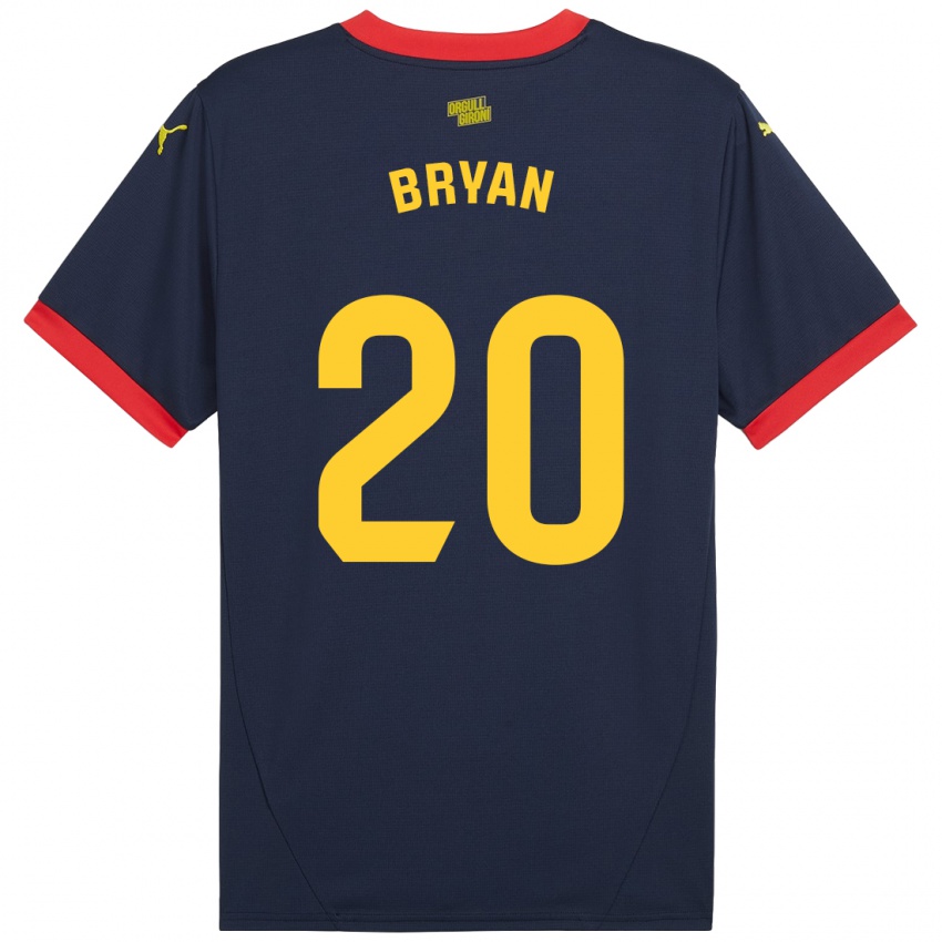 Niño Camiseta Bryan Gil #20 Azul Marino Rojo 2ª Equipación 2024/25 La Camisa