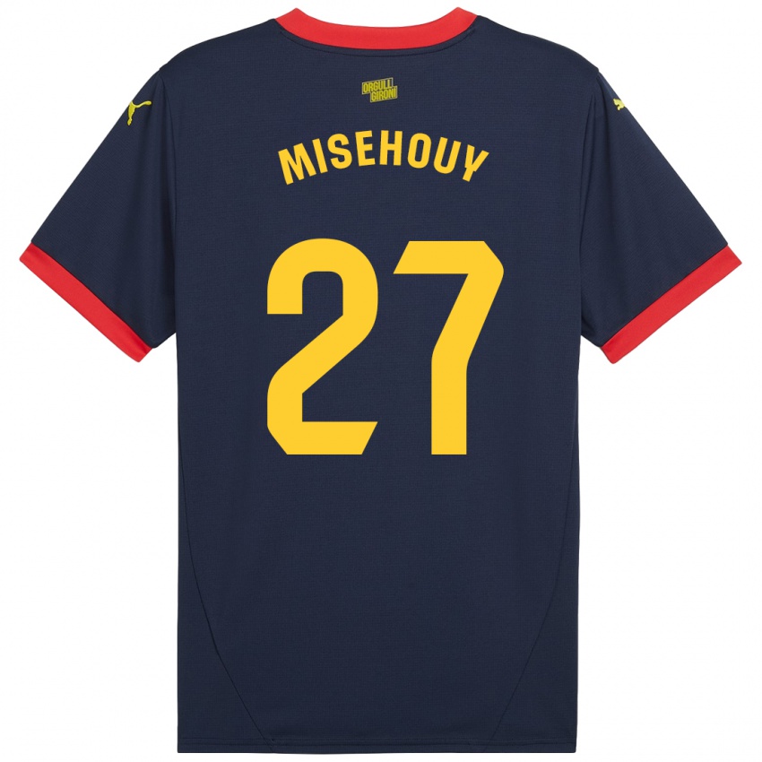 Niño Camiseta Gabriel Misehouy #27 Azul Marino Rojo 2ª Equipación 2024/25 La Camisa