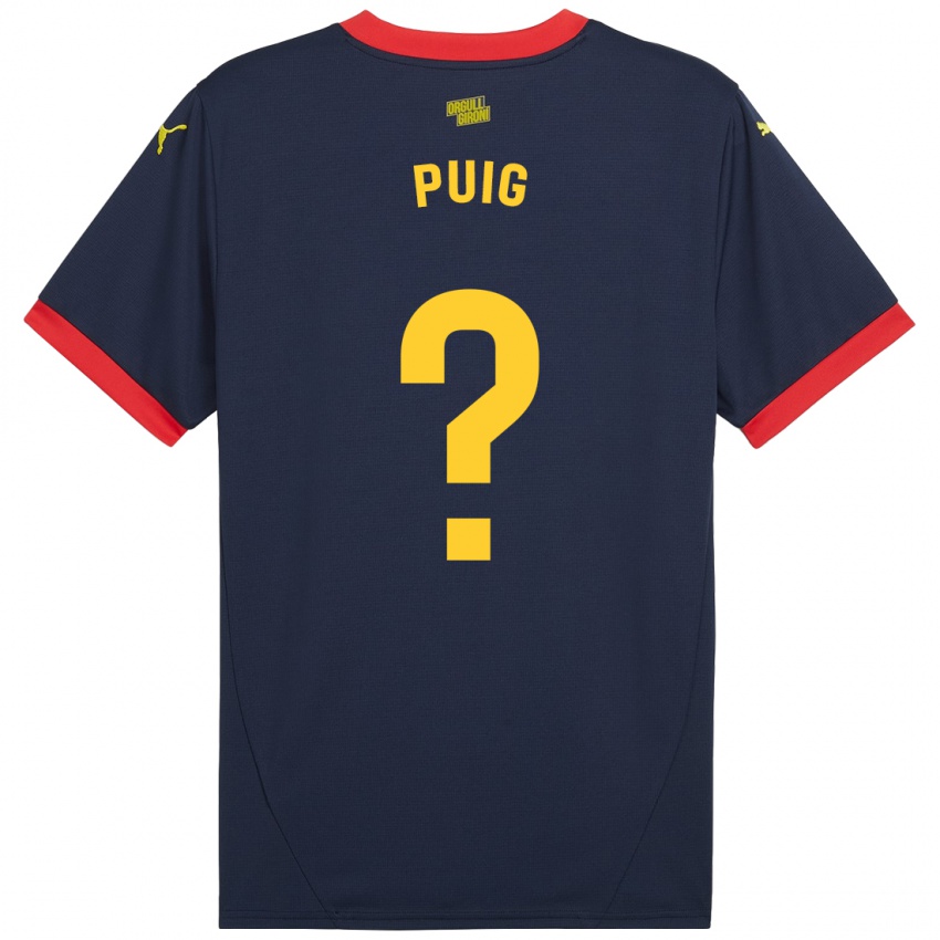 Niño Camiseta Sergi Puig #0 Azul Marino Rojo 2ª Equipación 2024/25 La Camisa