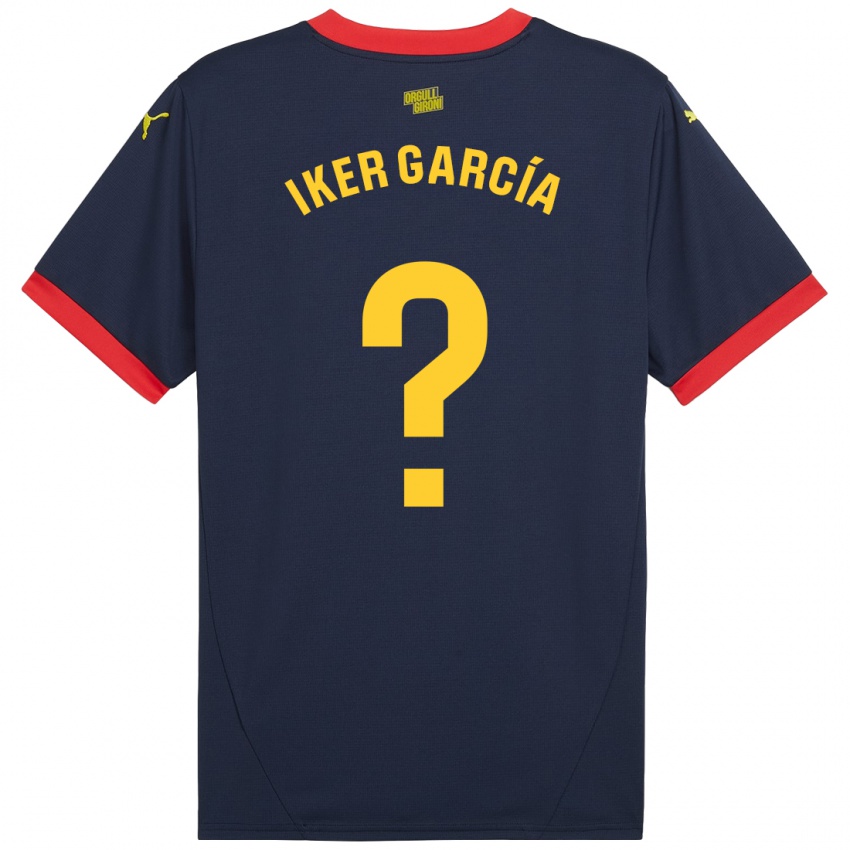 Niño Camiseta Iker García #0 Azul Marino Rojo 2ª Equipación 2024/25 La Camisa