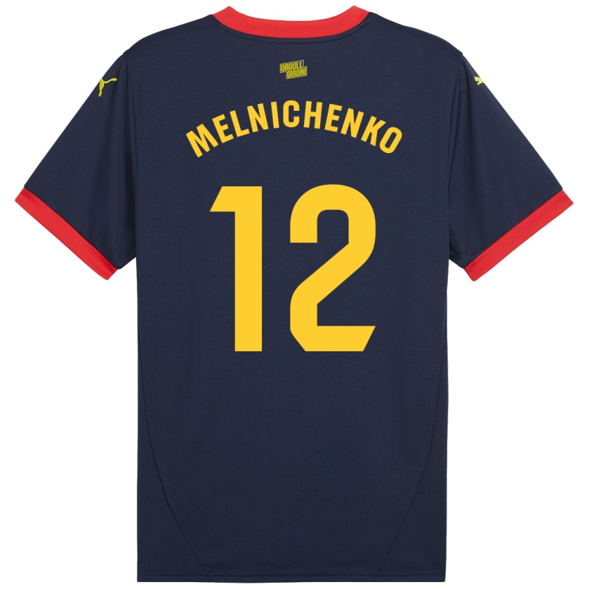 Niño Camiseta Dmytro Melnichenko #12 Azul Marino Rojo 2ª Equipación 2024/25 La Camisa