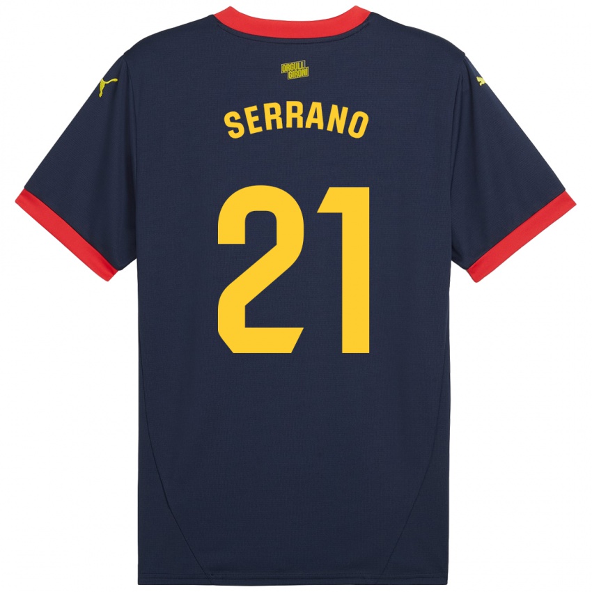 Niño Camiseta Ot Serrano #21 Azul Marino Rojo 2ª Equipación 2024/25 La Camisa