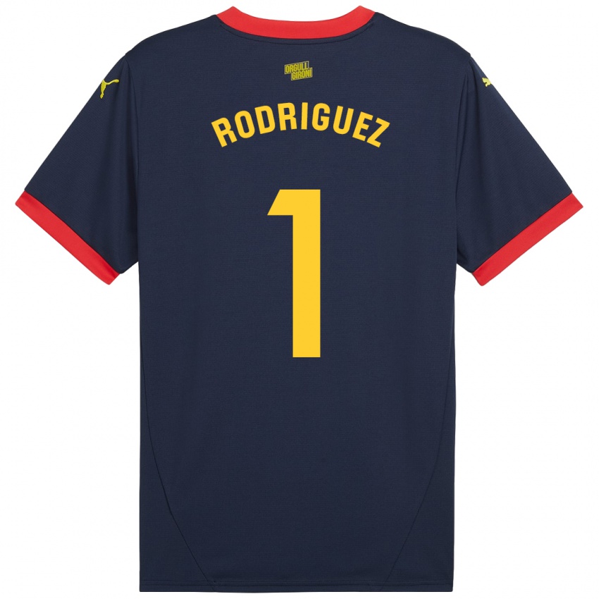 Niño Camiseta Maria Rodríguez #1 Azul Marino Rojo 2ª Equipación 2024/25 La Camisa