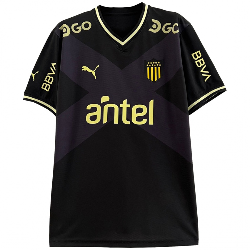 Niño Camiseta Matías Aguirregaray #13 Negro Amarillo 2ª Equipación 2024/25 La Camisa