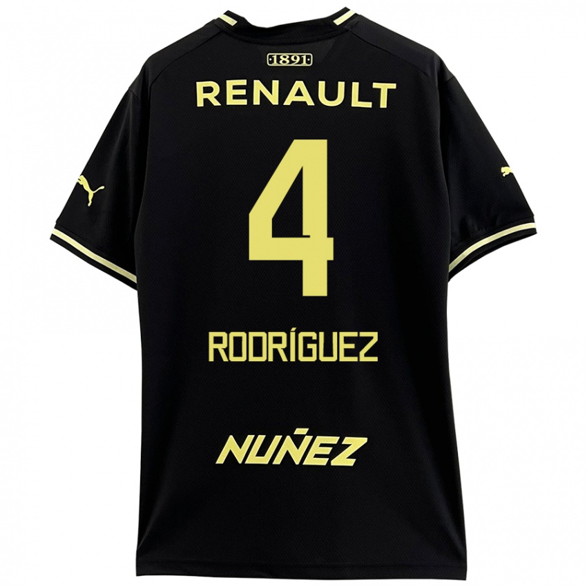 Niño Camiseta Guzmán Rodríguez #4 Negro Amarillo 2ª Equipación 2024/25 La Camisa