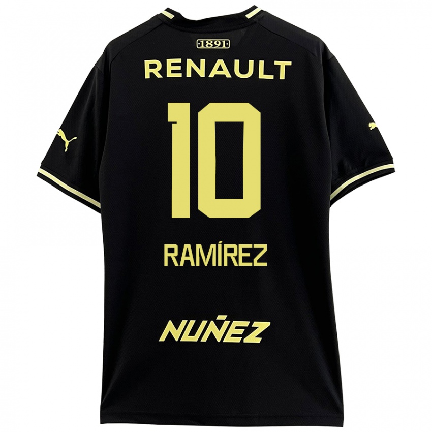 Niño Camiseta Gastón Ramírez #10 Negro Amarillo 2ª Equipación 2024/25 La Camisa