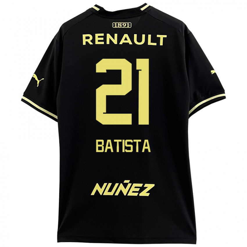 Niño Camiseta Facundo Batista #21 Negro Amarillo 2ª Equipación 2024/25 La Camisa