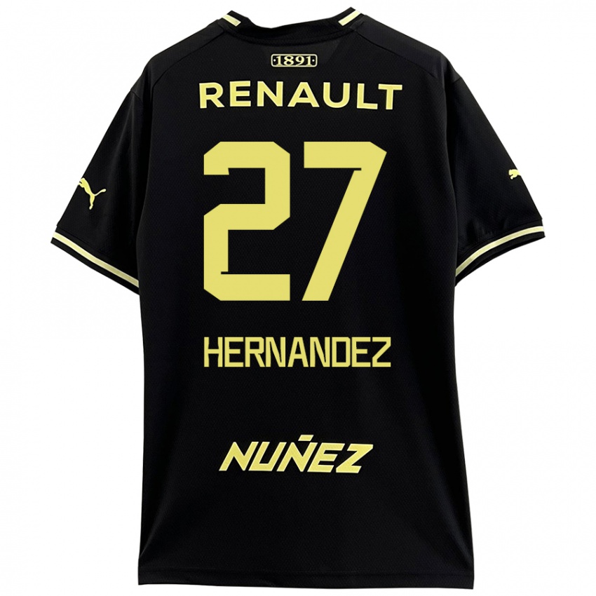 Niño Camiseta Lucas Hernández #27 Negro Amarillo 2ª Equipación 2024/25 La Camisa