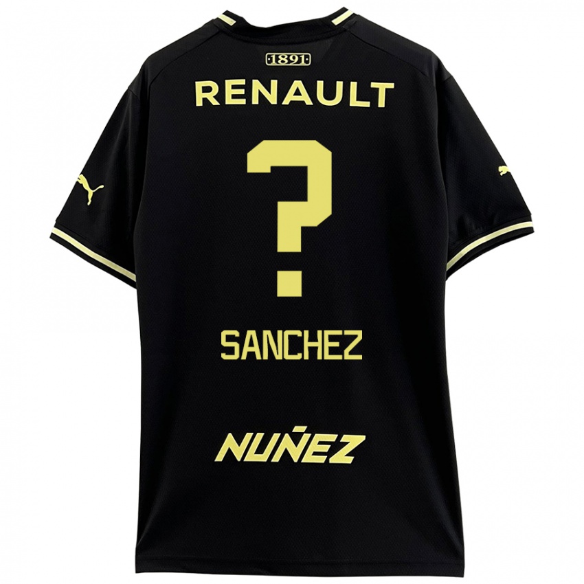 Niño Camiseta Juan Sanchez #0 Negro Amarillo 2ª Equipación 2024/25 La Camisa