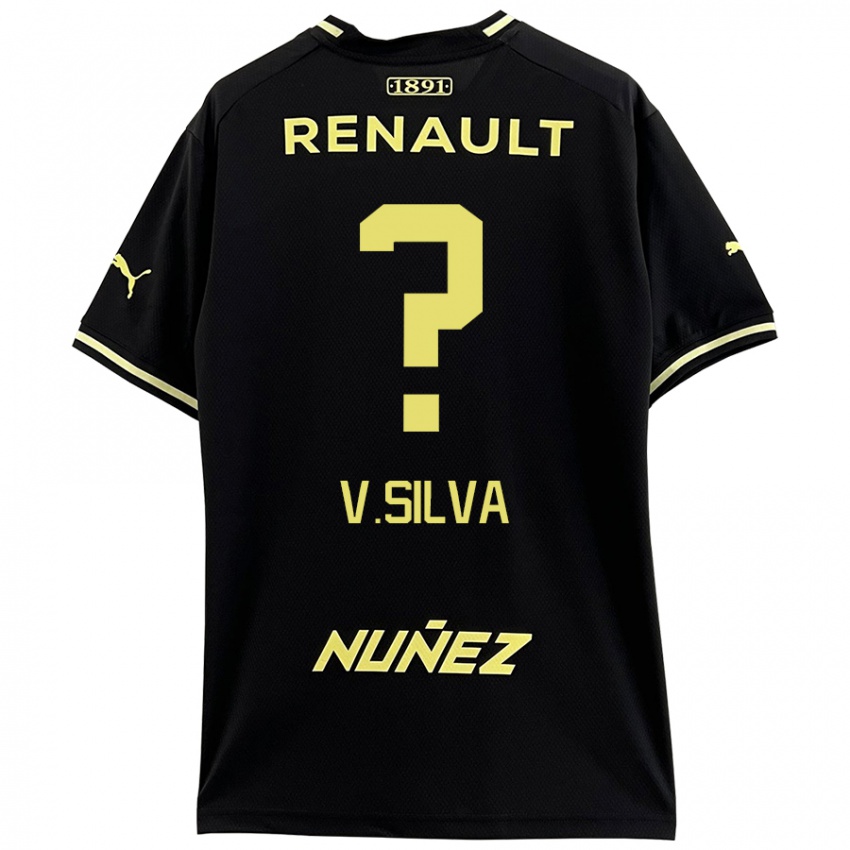 Niño Camiseta Valentín Silva #0 Negro Amarillo 2ª Equipación 2024/25 La Camisa