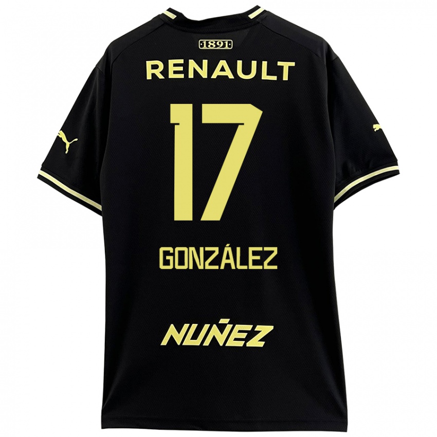 Niño Camiseta Luciano González #17 Negro Amarillo 2ª Equipación 2024/25 La Camisa