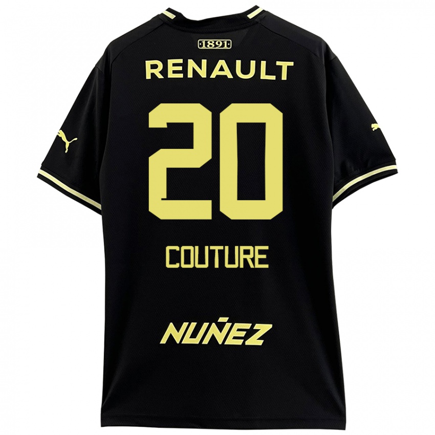 Niño Camiseta Lorenzo Couture #20 Negro Amarillo 2ª Equipación 2024/25 La Camisa