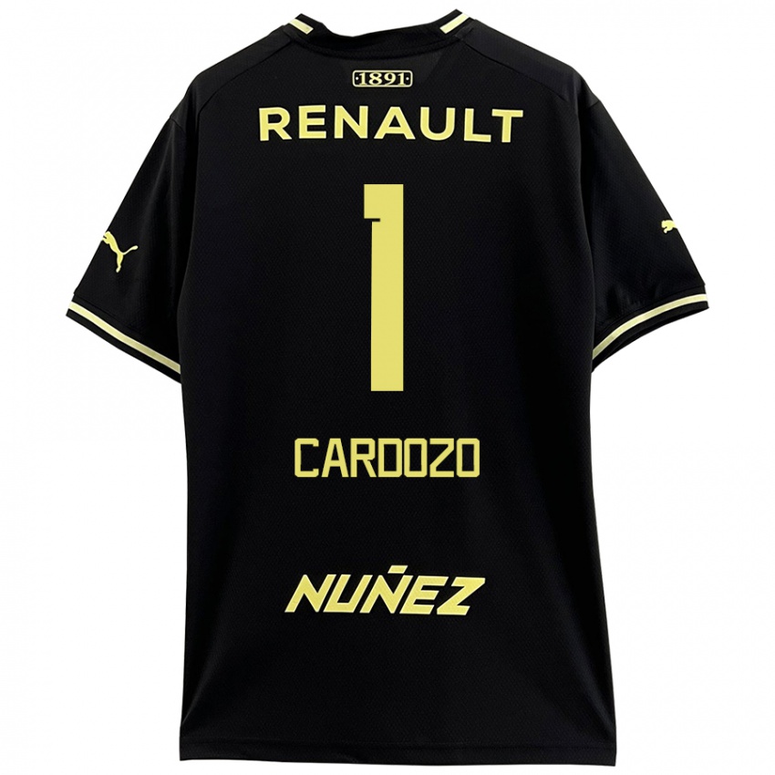 Niño Camiseta Thiago Cardozo #1 Negro Amarillo 2ª Equipación 2024/25 La Camisa