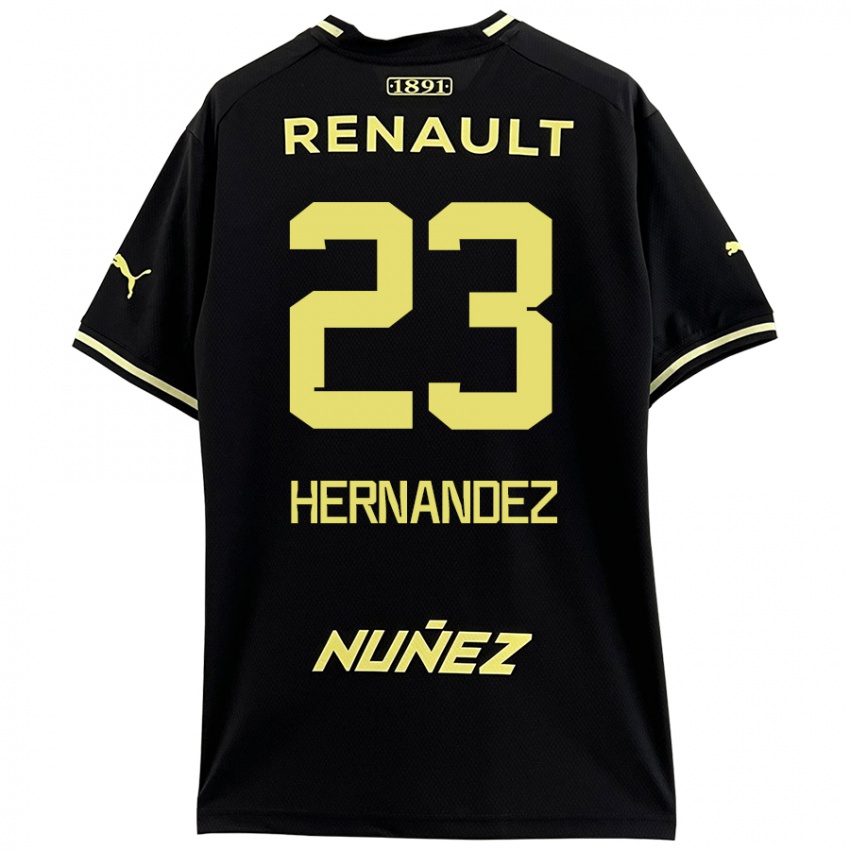 Niño Camiseta Abel Hernández #23 Negro Amarillo 2ª Equipación 2024/25 La Camisa