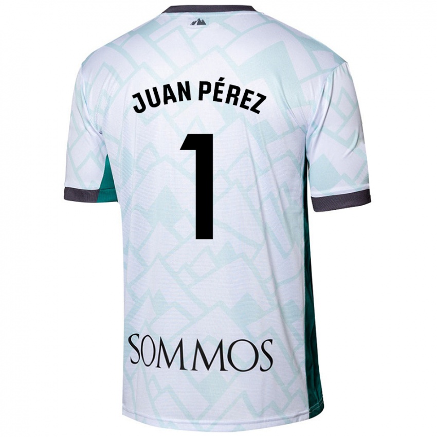 Niño Camiseta Juan Pérez #1 Blanco Verde 2ª Equipación 2024/25 La Camisa