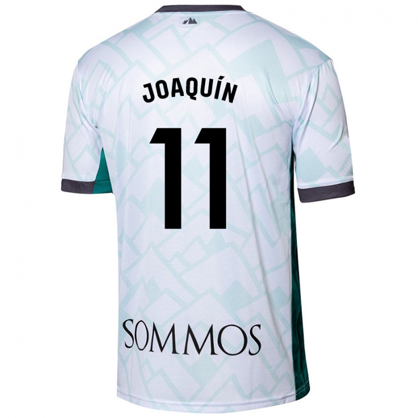 Niño Camiseta Joaquin Munoz #11 Blanco Verde 2ª Equipación 2024/25 La Camisa