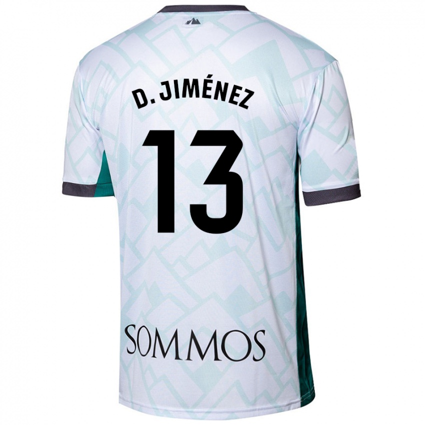 Niño Camiseta Dani Jiménez #13 Blanco Verde 2ª Equipación 2024/25 La Camisa