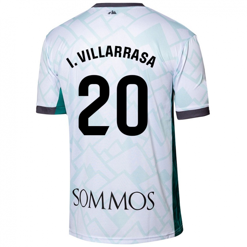 Niño Camiseta Ignasi Vilarrasa #20 Blanco Verde 2ª Equipación 2024/25 La Camisa