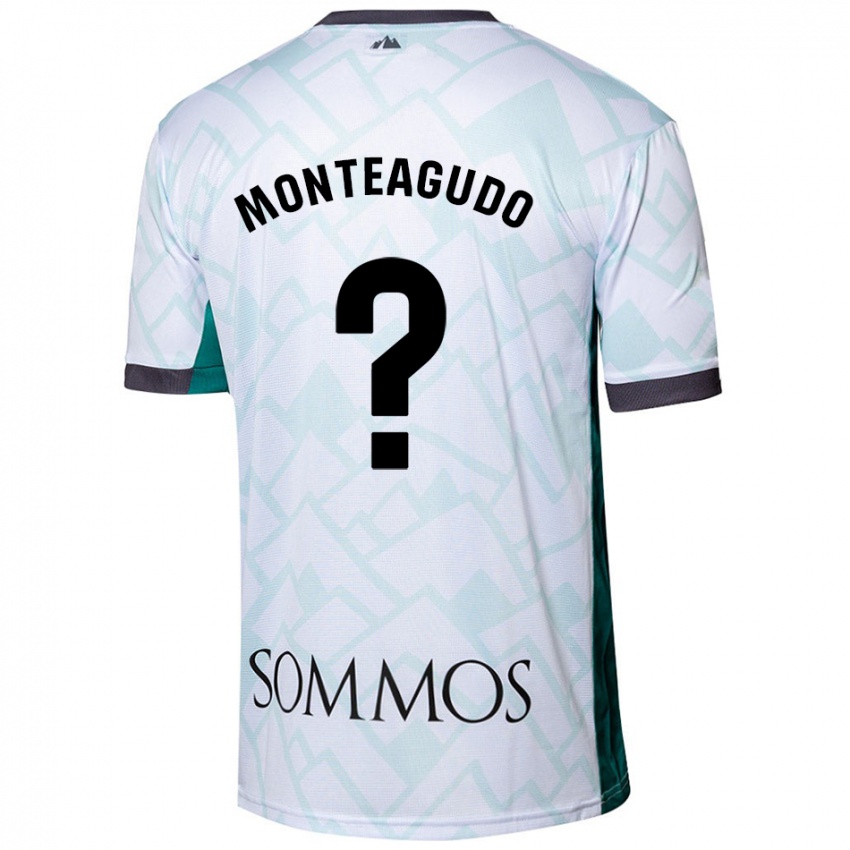 Niño Camiseta Miguel Monteagudo #0 Blanco Verde 2ª Equipación 2024/25 La Camisa