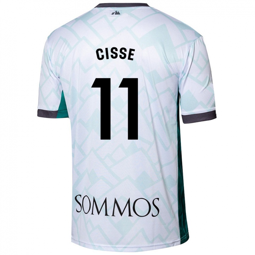 Niño Camiseta Bakary Cissé #11 Blanco Verde 2ª Equipación 2024/25 La Camisa