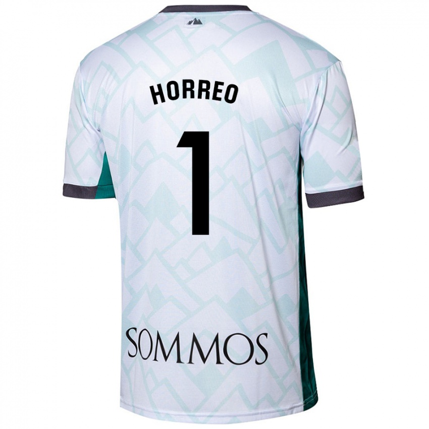 Niño Camiseta Berto Hórreo #1 Blanco Verde 2ª Equipación 2024/25 La Camisa