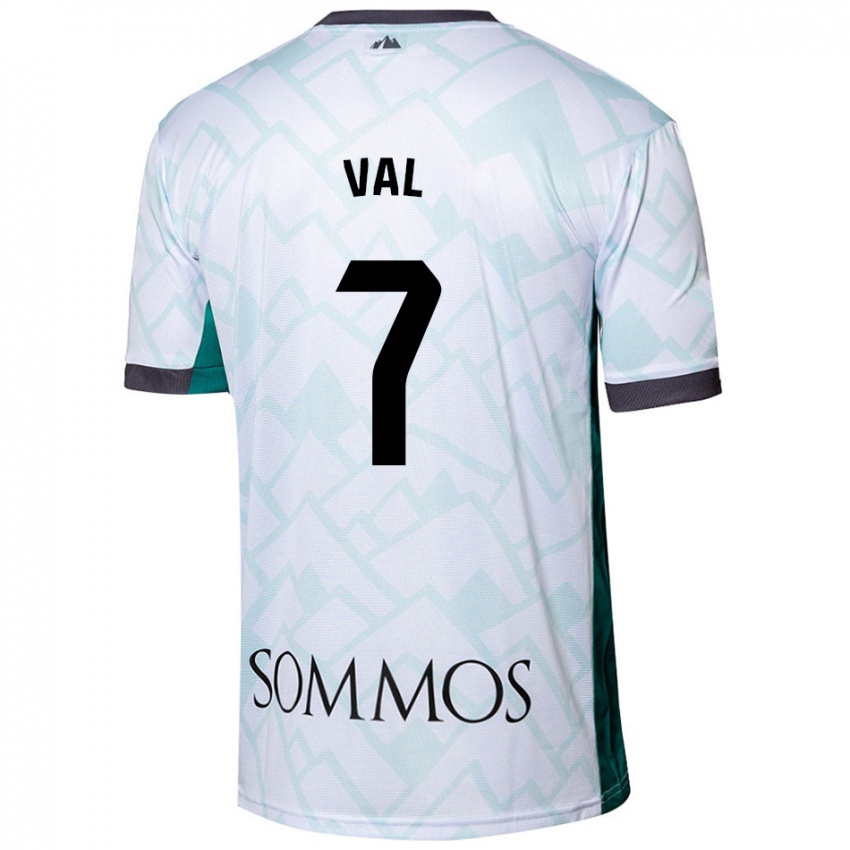 Niño Camiseta Rodri Val #7 Blanco Verde 2ª Equipación 2024/25 La Camisa