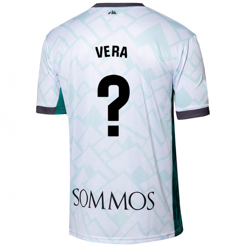 Niño Camiseta Ángel Vera #0 Blanco Verde 2ª Equipación 2024/25 La Camisa