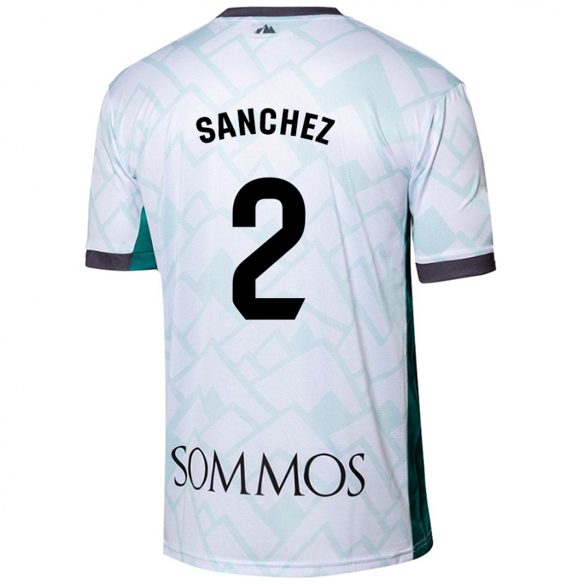 Niño Camiseta Paz Sánchez #2 Blanco Verde 2ª Equipación 2024/25 La Camisa