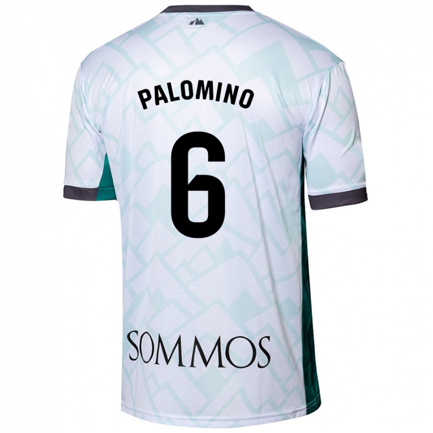 Niño Camiseta Yolanda Palomino #6 Blanco Verde 2ª Equipación 2024/25 La Camisa