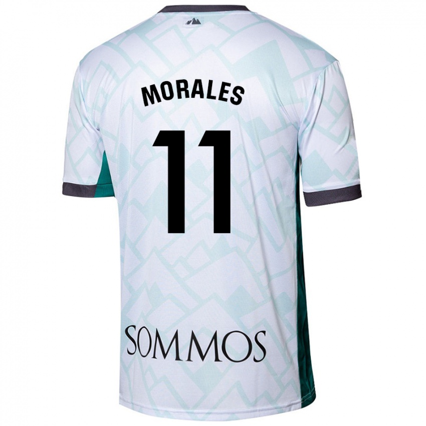 Niño Camiseta Carolina Morales #11 Blanco Verde 2ª Equipación 2024/25 La Camisa