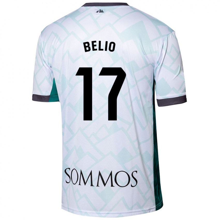 Niño Camiseta Marta Belio #17 Blanco Verde 2ª Equipación 2024/25 La Camisa