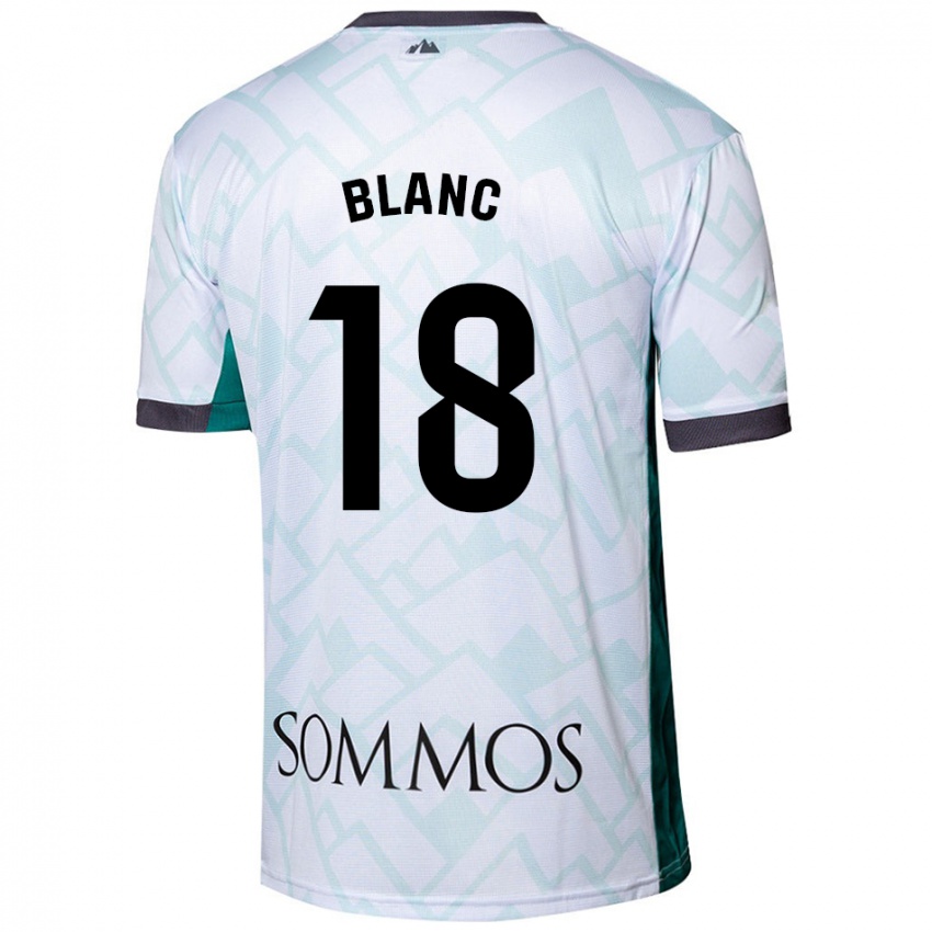 Niño Camiseta Laia Blanc #18 Blanco Verde 2ª Equipación 2024/25 La Camisa