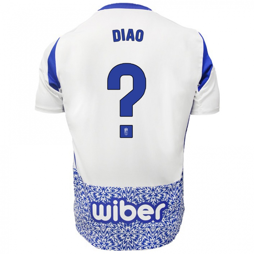 Niño Camiseta Siren Diao #0 Blanco Azul 2ª Equipación 2024/25 La Camisa