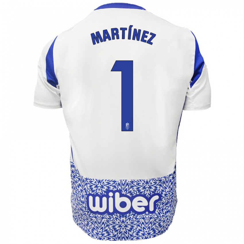 Niño Camiseta Marc Martínez #1 Blanco Azul 2ª Equipación 2024/25 La Camisa