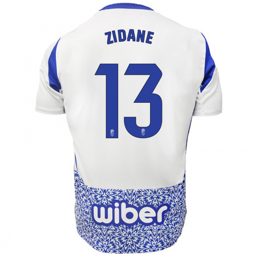 Niño Camiseta Luca Zidane #13 Blanco Azul 2ª Equipación 2024/25 La Camisa