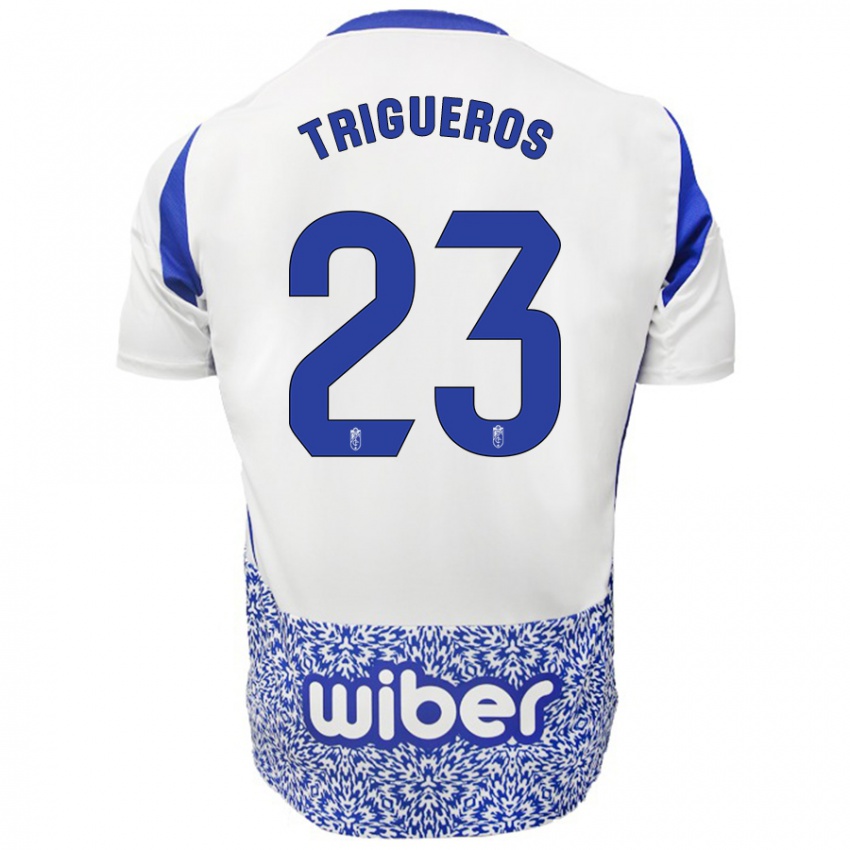 Niño Camiseta Manu Trigueros #23 Blanco Azul 2ª Equipación 2024/25 La Camisa