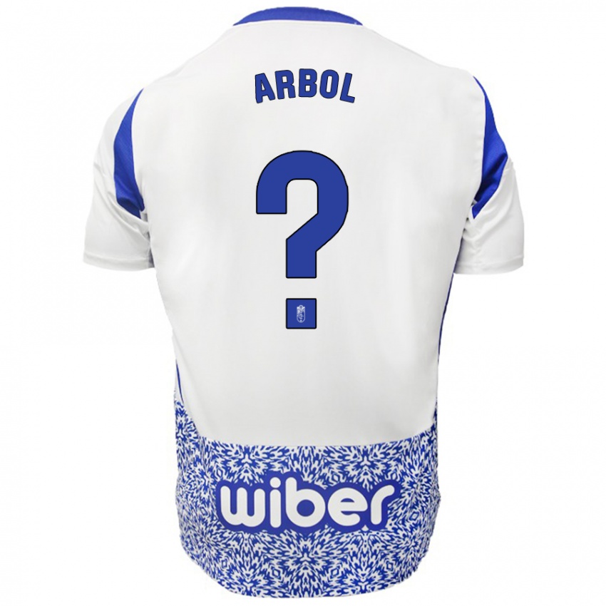 Niño Camiseta Fran Árbol #0 Blanco Azul 2ª Equipación 2024/25 La Camisa