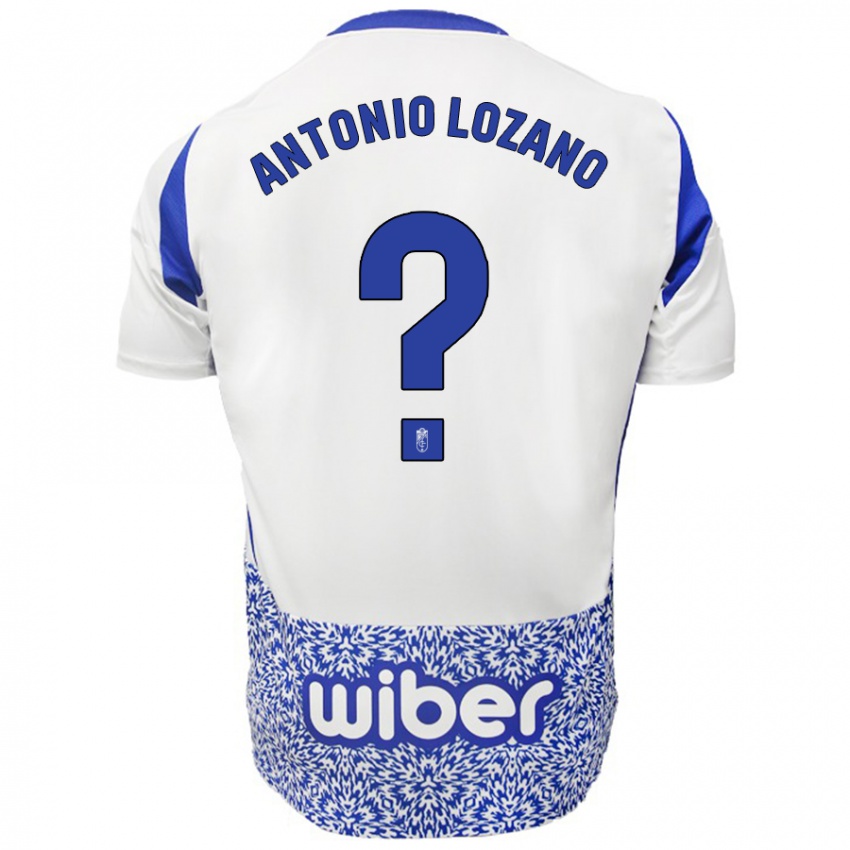 Niño Camiseta José Antonio Lozano #0 Blanco Azul 2ª Equipación 2024/25 La Camisa