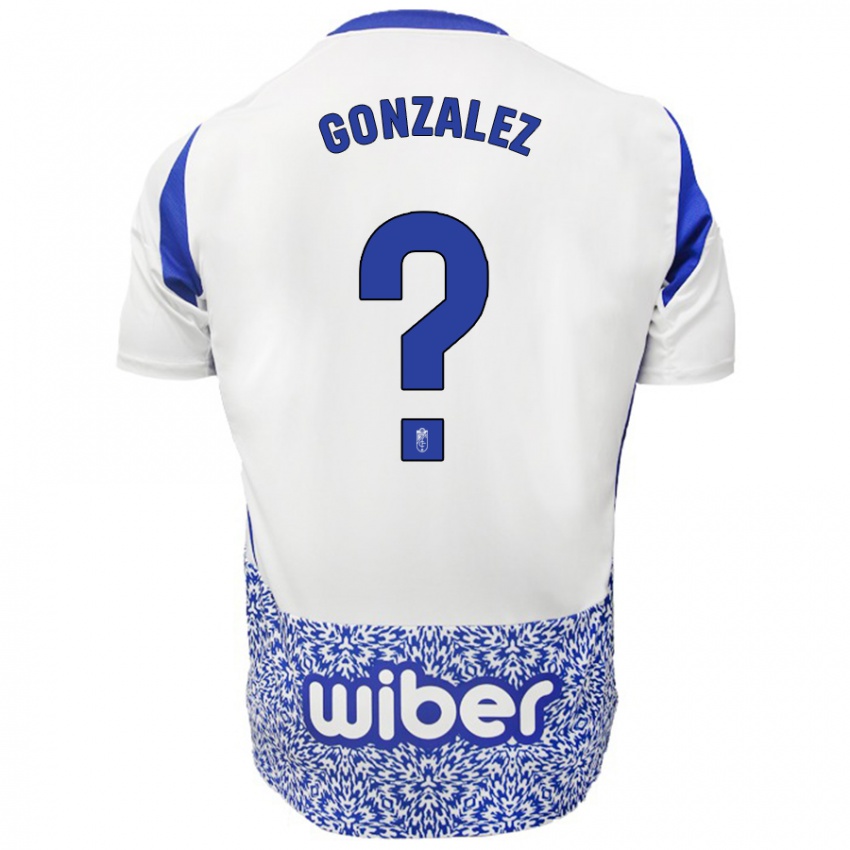 Niño Camiseta Paco González #0 Blanco Azul 2ª Equipación 2024/25 La Camisa