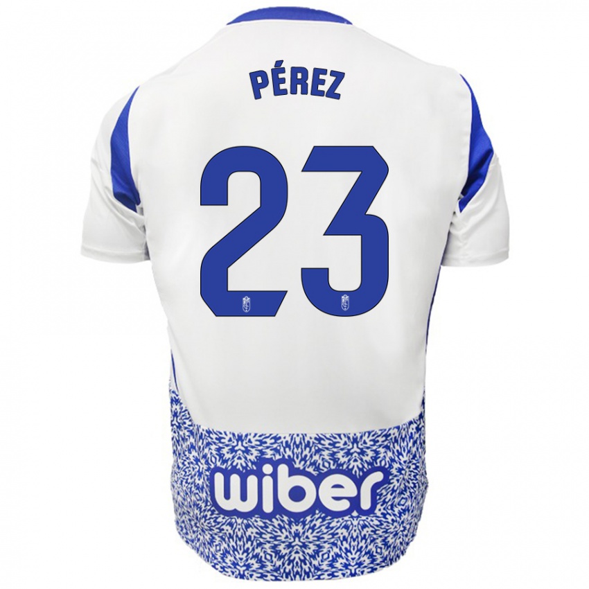 Niño Camiseta Lucas Pérez #23 Blanco Azul 2ª Equipación 2024/25 La Camisa