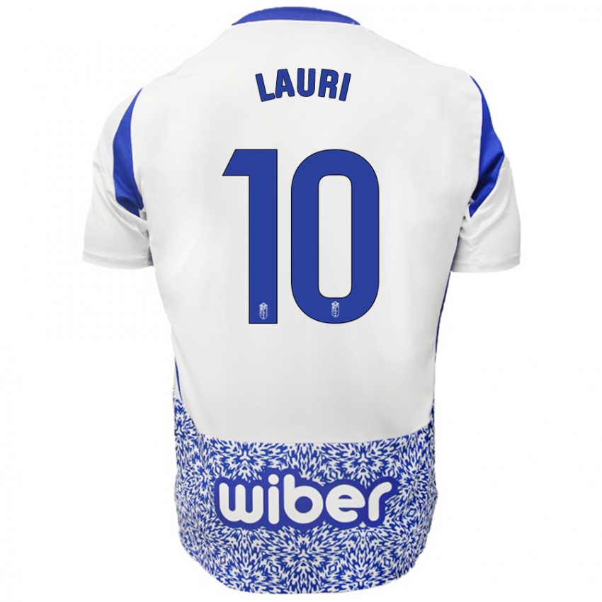 Niño Camiseta Lauri #10 Blanco Azul 2ª Equipación 2024/25 La Camisa