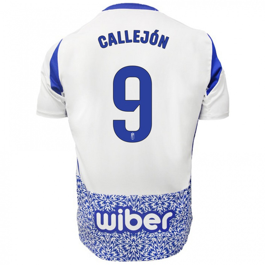 Niño Camiseta José Callejón #9 Blanco Azul 2ª Equipación 2024/25 La Camisa