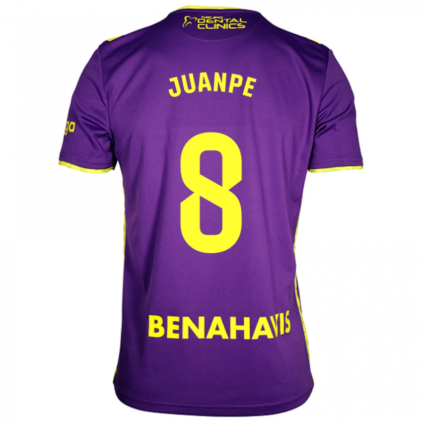 Niño Camiseta Juanpe #8 Púrpura Amarillo 2ª Equipación 2024/25 La Camisa