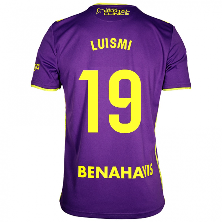 Niño Camiseta Luismi Sánchez #19 Púrpura Amarillo 2ª Equipación 2024/25 La Camisa