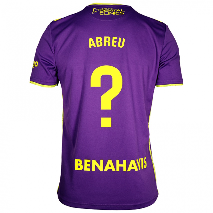 Niño Camiseta Marco Abreu #0 Púrpura Amarillo 2ª Equipación 2024/25 La Camisa