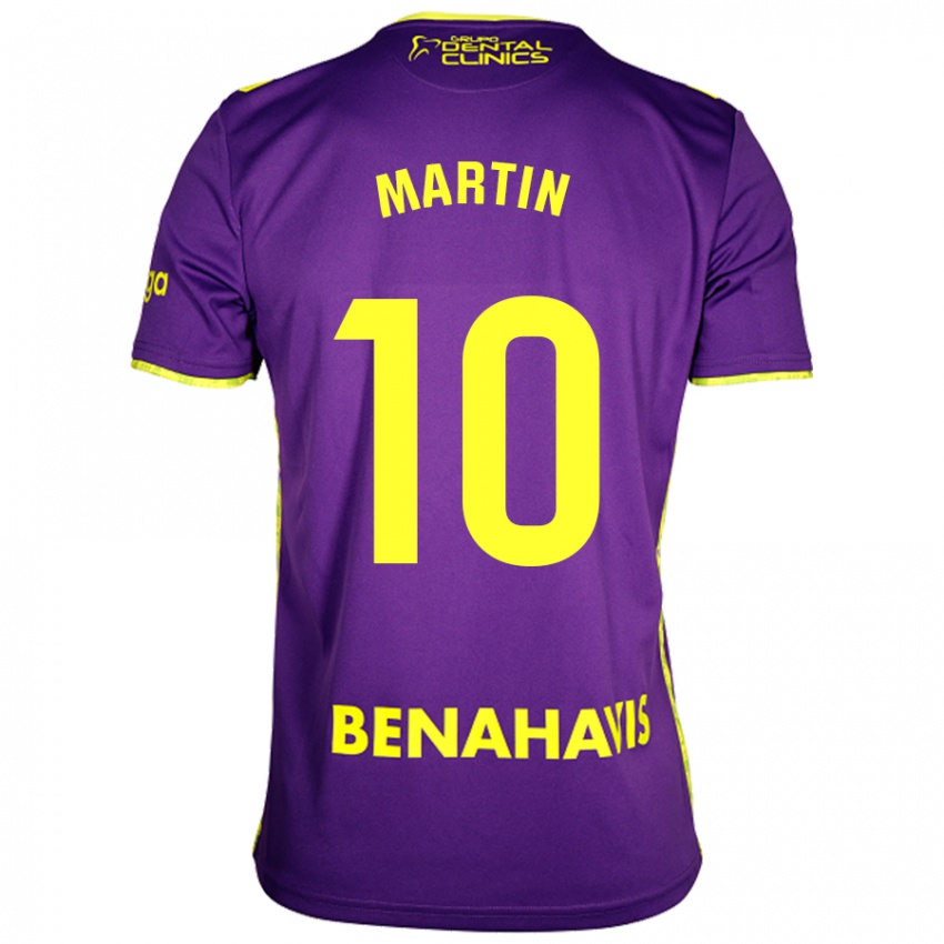 Niño Camiseta Jesús Martín #10 Púrpura Amarillo 2ª Equipación 2024/25 La Camisa