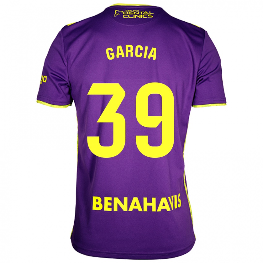 Niño Camiseta Claudia García #39 Púrpura Amarillo 2ª Equipación 2024/25 La Camisa