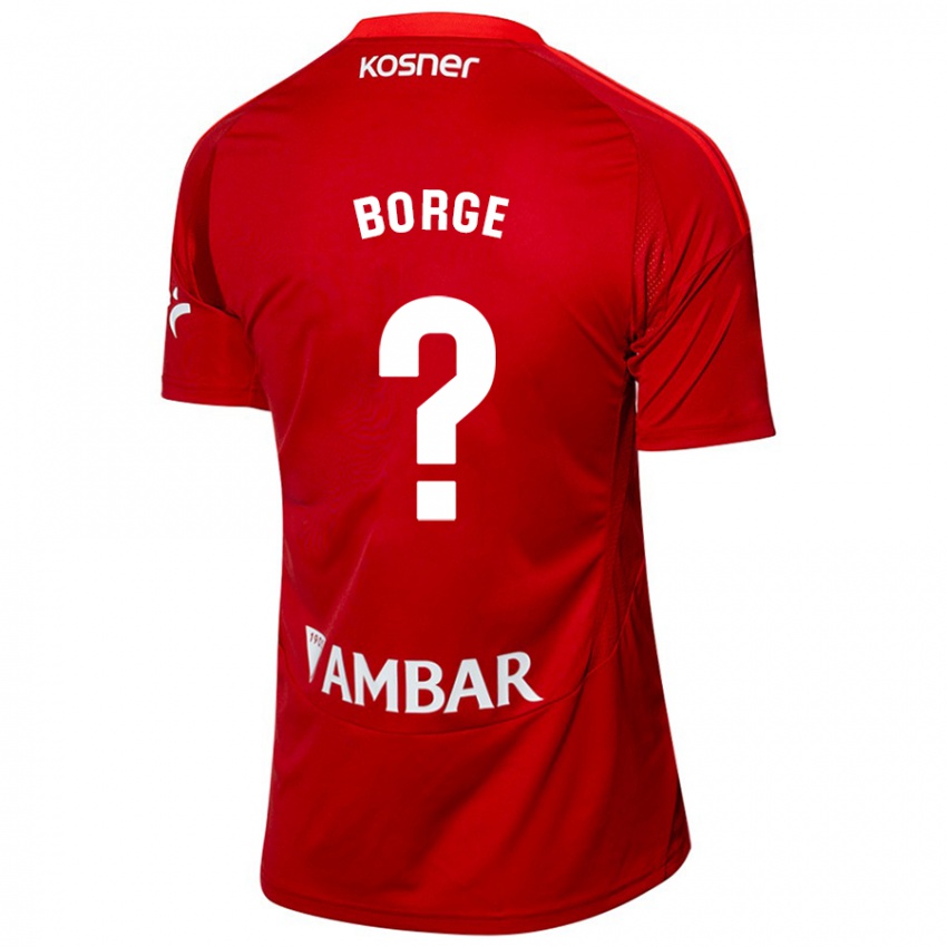 Niño Camiseta Andrés Borge #0 Blanco Azul 2ª Equipación 2024/25 La Camisa